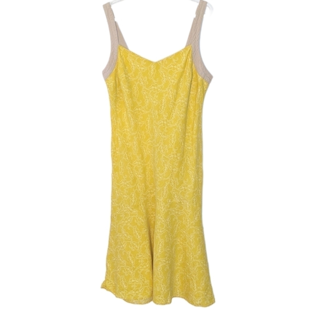 Patagonia yellow hemp cotton midi sun dress size 12 @V